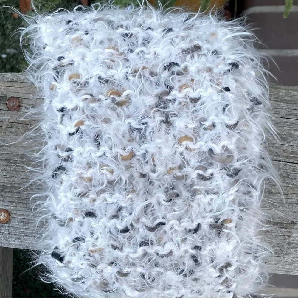 St John's Bay White Pop Over Glove Two Pack and Fuzzy Scarf. NWT.